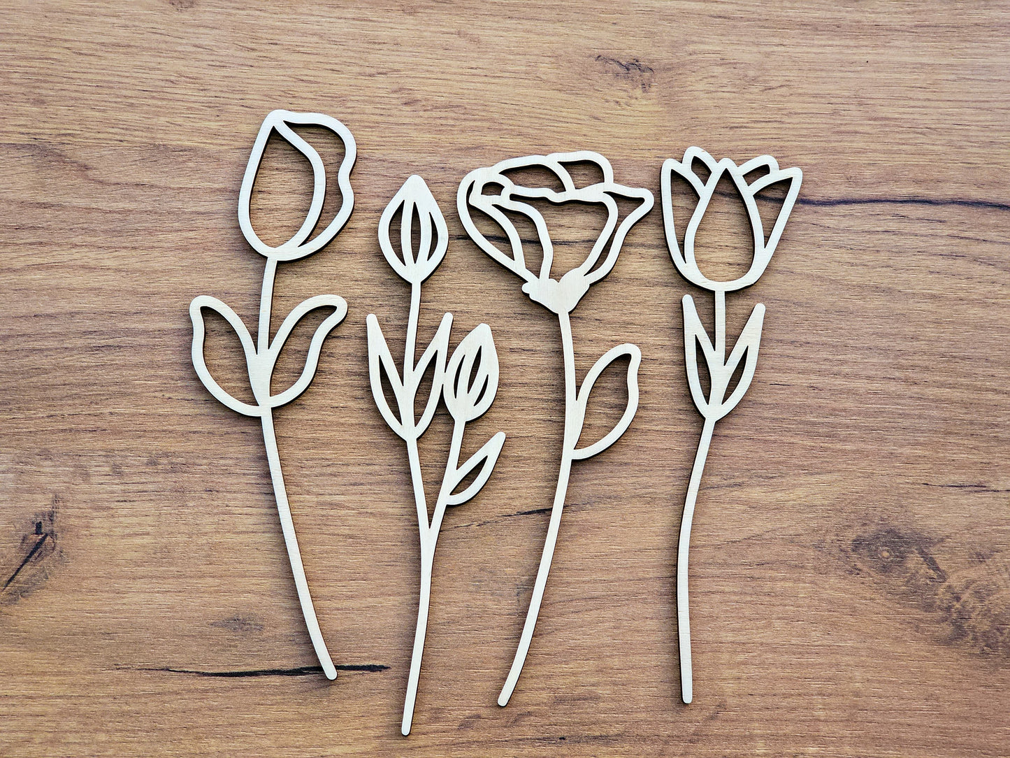 Holz Wildblumen Set