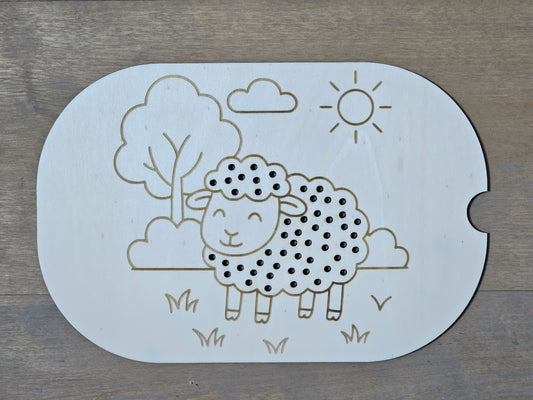 Aktivitätsplatte Schaf